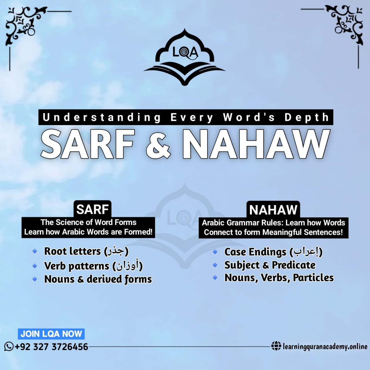 Master Arabic grammar basics Course: Sarf & Nahw Step-by-Step 2025