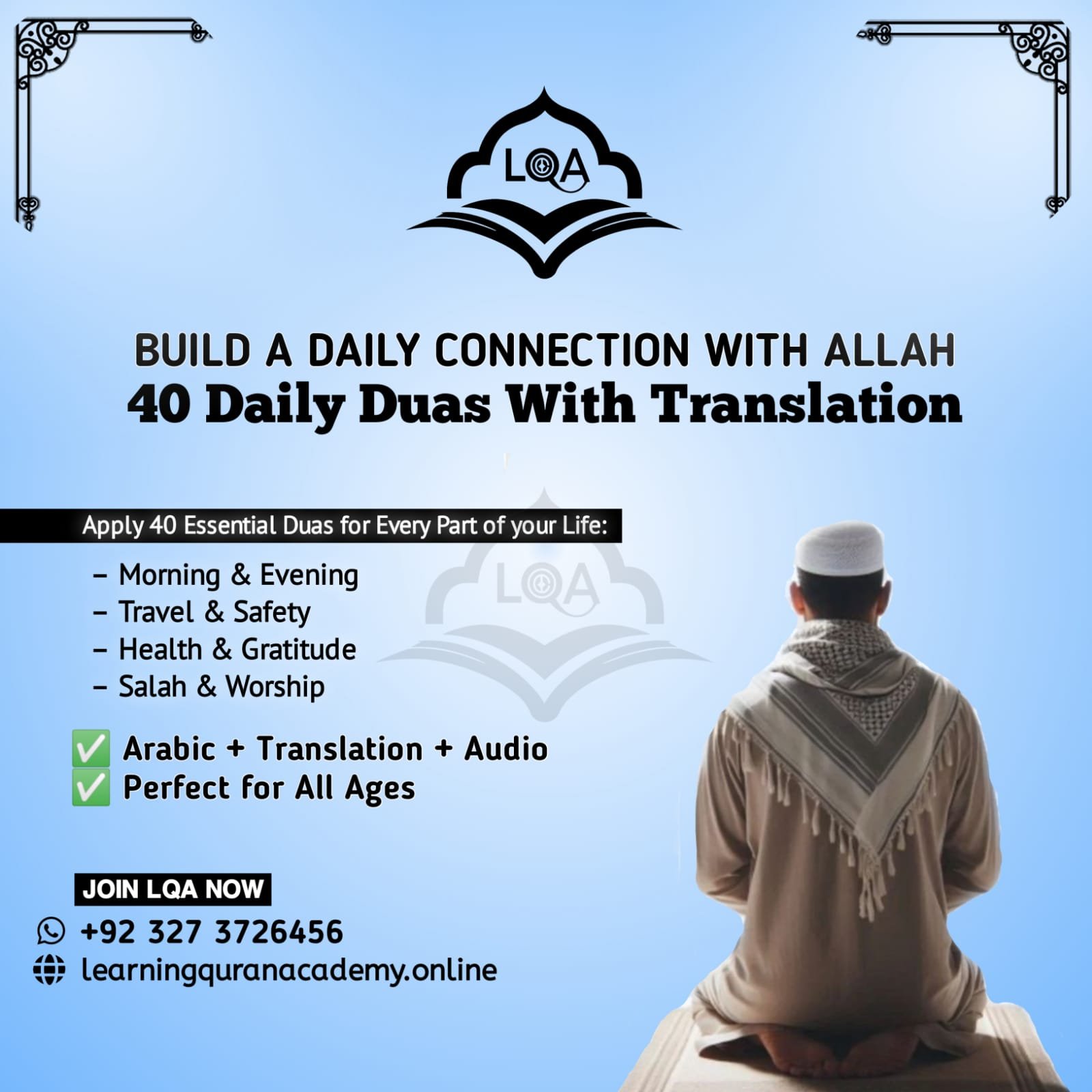 Daily Duas with Translation: Learn 40 Essential Duas for Daily Life and Spiritual Growth