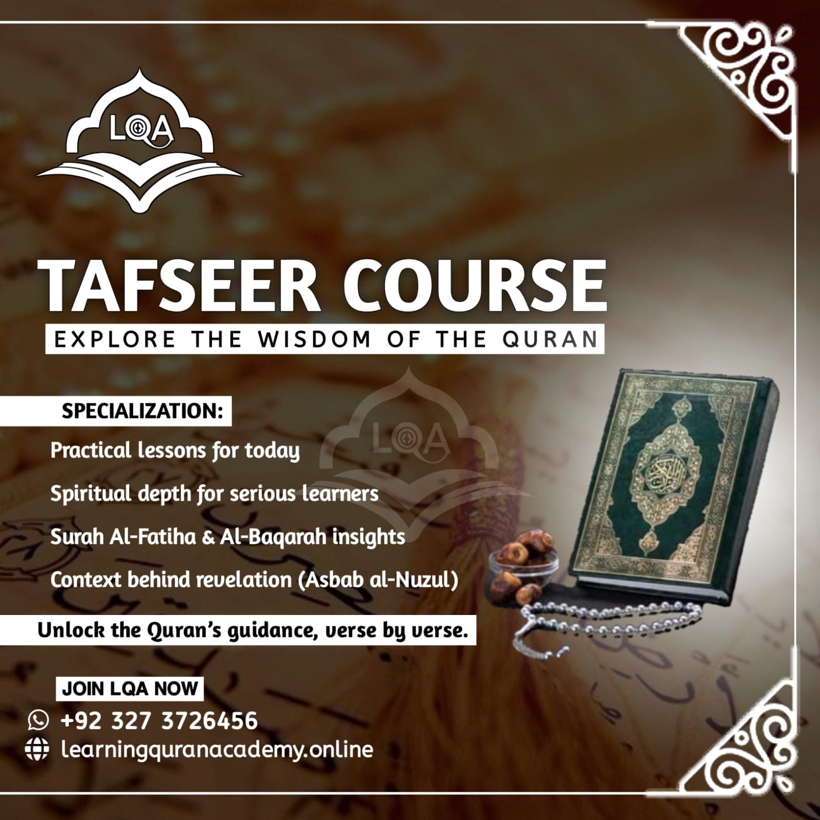 Master Quranic Guidance with Tafseer Course for Selected Surahs – Deep Learning 2025