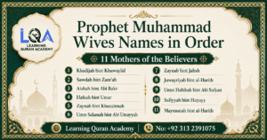 prophet muhammad wives names in order – Complete List & Facts
