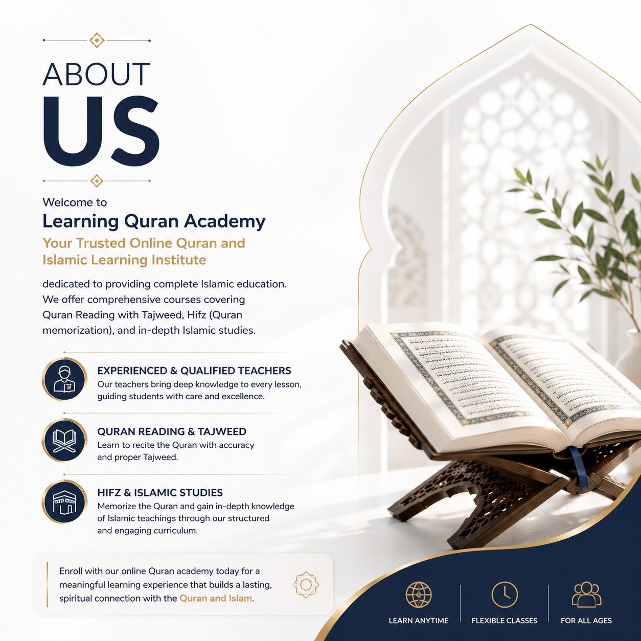 Learning online Quran Academy classes About US