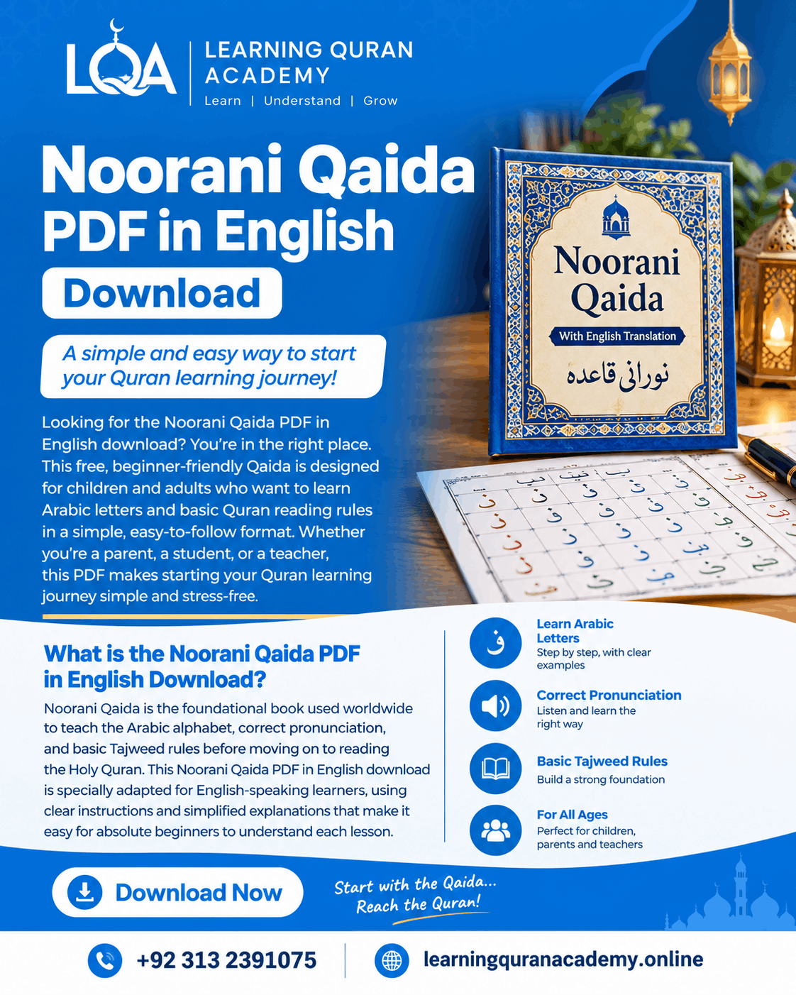 Noorani Qaida PDF in English Download